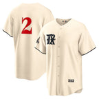 Texas Rangers #2 Marcus Semien Cream Fedasgoge 2023 City Connect Cool Base Stitched Jersey