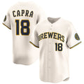 Milwaukee Brewers #18 Vinny Capra Cream Fedasgoge 2025 Limited Stitched Jersey