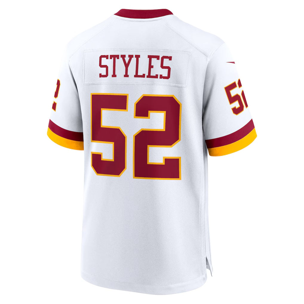 W.Commanders #52 Sonny Styles White Fedasgoge Game Super Bowl Era Jersey