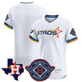 Houston Astros Blank Player White Fedasgoge City Connect Texas Patch Vapor Premier Limited Elite Home Stitched Jerseys