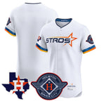 Houston Astros Blank Player White Fedasgoge City Connect Texas Patch Vapor Premier Limited Elite Home Stitched Jerseys