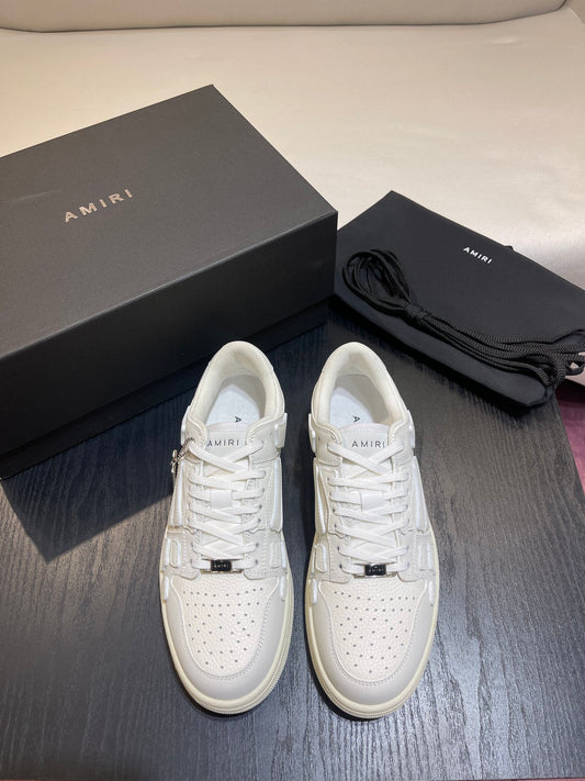 Amiri Leather Low-Top Fashion Sneakers - Casual Sports Shoes