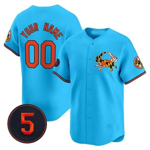 Custom Baltimore Orioles Robinson Patch Vapor Premier Limited Jersey V3 ¨C Blue Fedasgoge