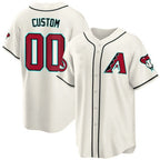 Custom Arizona Diamondbacks 2024 Cool Base Jersey ¨C Cream Fedasgoge