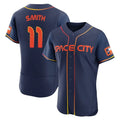 Houston Astros #11 Cam Smith Player Navy Fedasgoge City Connect Limited Elite Home Stitched Jerseys
