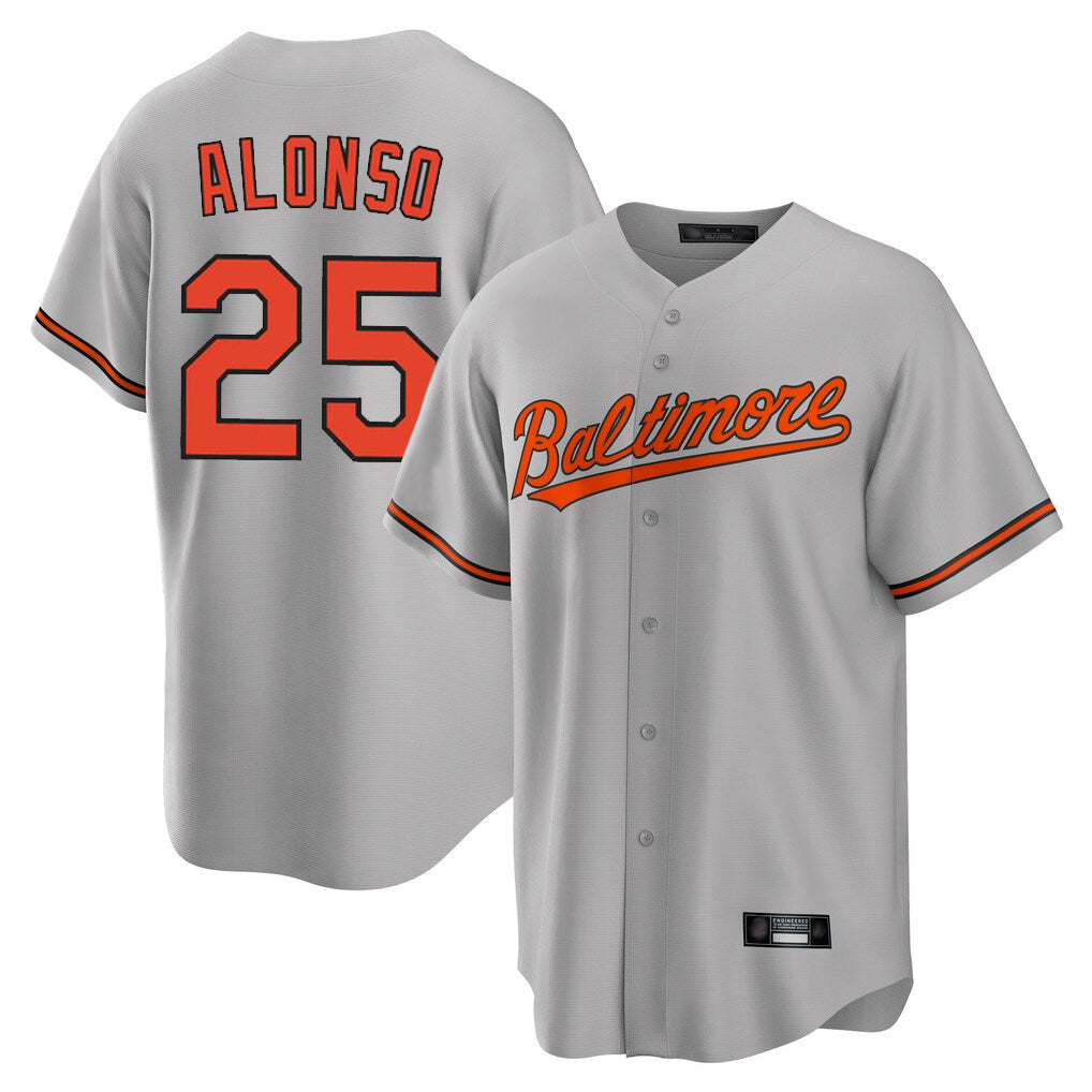 Baltimore Orioles #25 Pete Alonso Player Gray Fedasgoge Home Game Stitched Jerseys