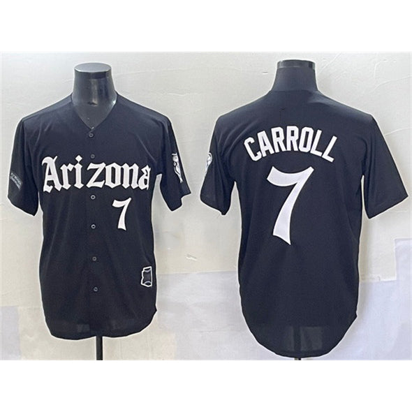 Arizona Diamondbacks #7 Corbin Carroll Black Fedasgoge 'Gothic Desert Fang Edition' Vapor Limited Stitched Jersey