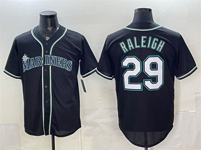 Seattle Mariners #29 Cal Raleigh 2026 Fashion Replica Black Fedasgoge Out Stitched Jersey