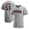 Arizona Diamondbacks #51 Randy Johnson Player Gray Fedasgoge Road Limited Elite Home Game Stitched Jerseys