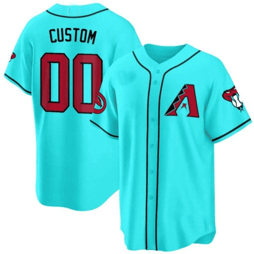 Custom Arizona Diamondbacks 2024 Cool Base Jersey V2 ¨C Teal Fedasgoge