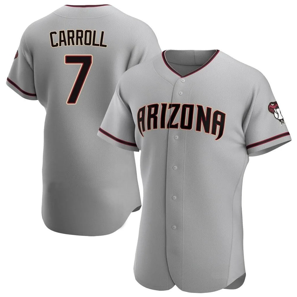 Arizona Diamondbacks #7 Corbin Carroll Player Gray Fedasgoge Road Limited Elite Home Game Stitched Jerseys