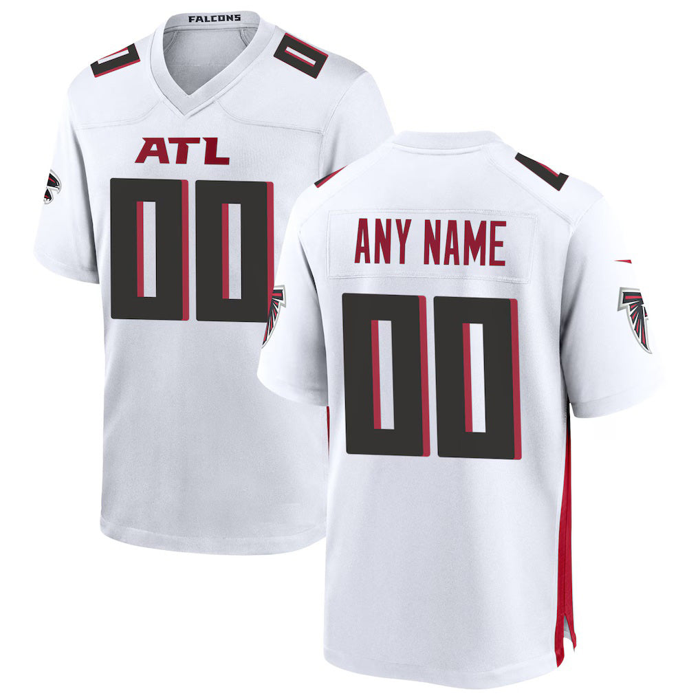 Custom A.Falcons White Fedasgoge Game Jersey