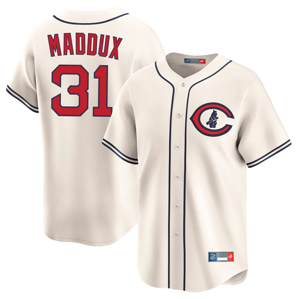 Chicago Cubs #31 Greg Maddux Player Cream Fedasgoge Field of Dreams Limited Home Game Stitched Jerseys