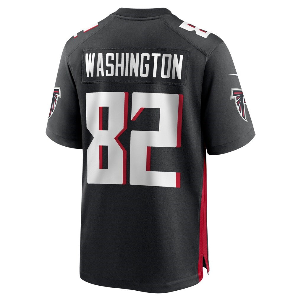 A.Falcons #82 Casey Washington Black Fedasgoge Team Game Jersey