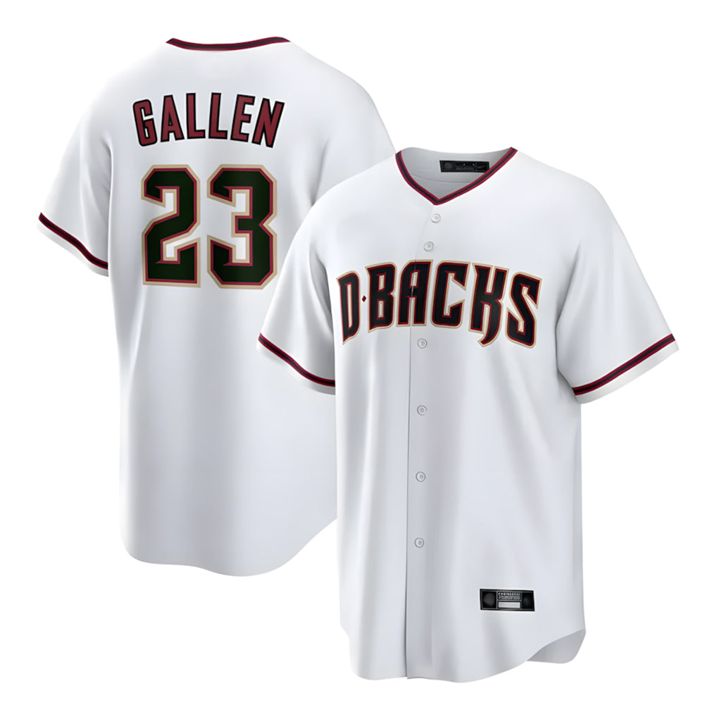 Arizona Diamondbacks #23 Zac Gallen Player White Fedasgoge Home Game Stitched Jerseys