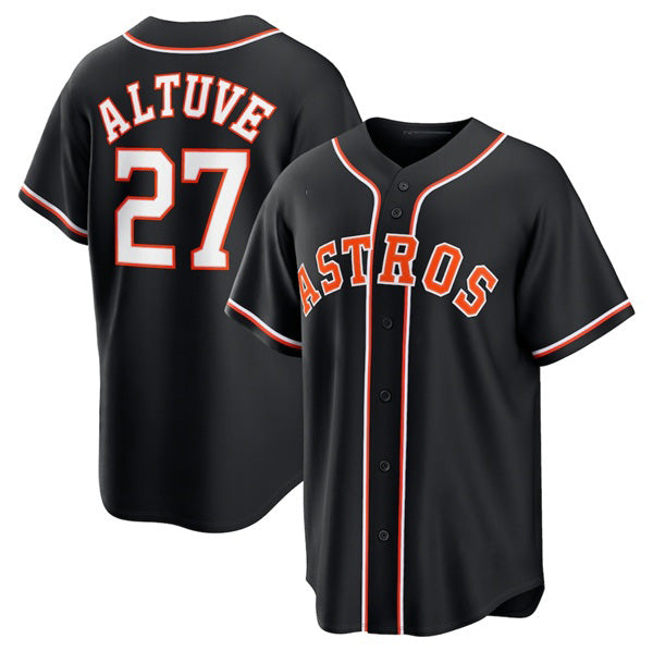 Houston Astros #27 Jose Altuve 2026 Black Fedasgoge Out Stitched Jersey