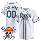 Custom Tampa Bay Rays x One Piece White Fedasgoge Vapor Premier Limited Jersey - Stitched
