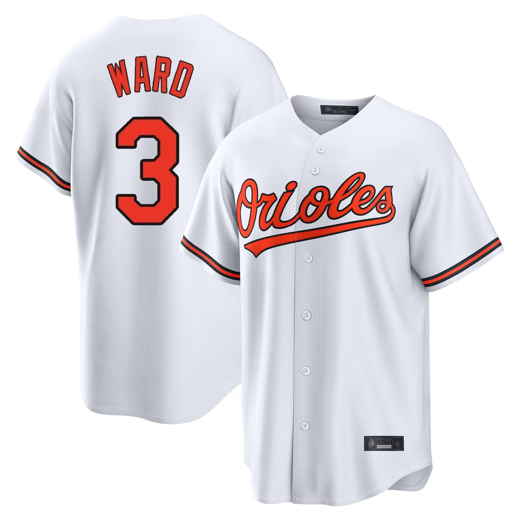 Baltimore Orioles #3 Taylor Ward Player White Fedasgoge Home Game Stitched Jerseys
