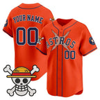 Custom Houston Astros x One Piece Orange Fedasgoge Vapor Premier Limited Jersey - Stitched