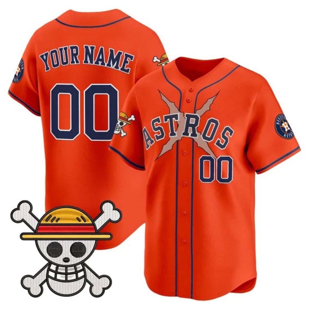 Custom Houston Astros x One Piece Orange Fedasgoge Vapor Premier Limited Jersey - Stitched