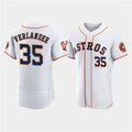 Houston Astros #35 Justin Verlander White Fedasgoge 60th Anniversary Flex Base Stitched Jersey