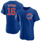 Chicago Cubs #16 Patrick Wisdom Blue Fedasgoge Flex Base Stitched Jersey