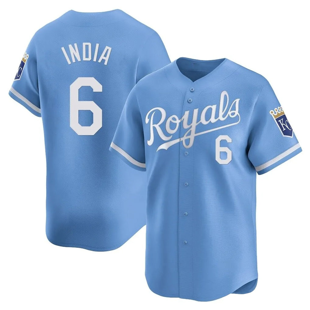 Kansas City Royals #6 Jonathan India Player Light Blue Fedasgoge Alt Limited Home Stitched Jerseys