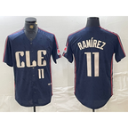 Cleveland Guardians #11 Jose Ramirez Number Navy Fedasgoge 2024 City Connect Limited Stitched Jersey