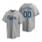 Custom Tampa Bay Rays Gray Fedasgoge 2020 Stitched Cool Base Road Jersey