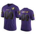 Custom B.Ravens Purple Fedasgoge Team 25th Season Golden Limited Jersey