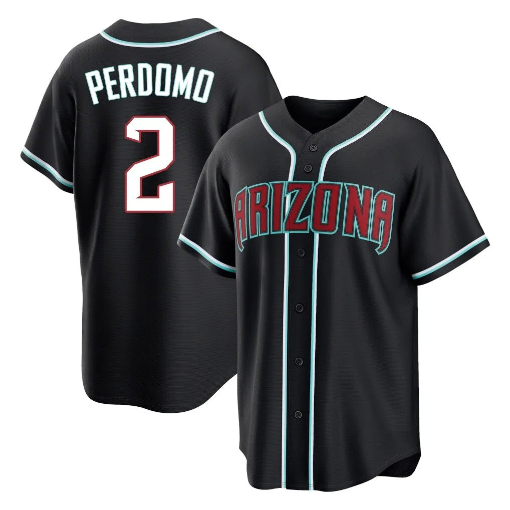 Arizona Diamondbacks #2 Geraldo Perdomo Player Black Fedasgoge Home Game Stitched Jerseys