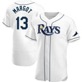 Tampa Bay Rays #13 Manuel Margot White Fedasgoge Home Jersey
