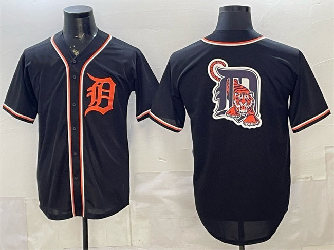 Detroit Tigers Team Big Logo 2026 Fashion Replica Black Fedasgoge Out Stitched Jersey