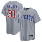 Chicago Cubs #31 Greg Maddux Player Gray Fedasgoge Home Game Stitched Jerseys