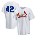 St. Louis Cardinals #42 Jackie Robinson White Fedasgoge Home 2025 Day Replica Jersey