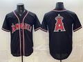 Los Angeles Angels Team Big Logo 2026 Fashion Replica Black Fedasgoge Out Stitched Jersey