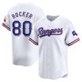 Texas Rangers #80 Kumar Rocker White Fedasgoge Home Limited Player Jersey