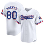 Texas Rangers #80 Kumar Rocker White Fedasgoge Home Limited Player Jersey