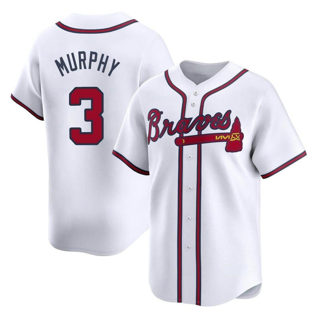 Atlanta Braves #3 Dale Murphy Player White Fedasgoge Limited Home Game Stitched Jerseys