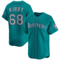 Seattle Mariners #68 George Kirby Aqua Fedasgoge Limited Stitched Jersey