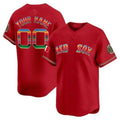 Custom Boston Red Sox Mexico Vapor Premier Limited Jersey ¨C Red Fedasgoge