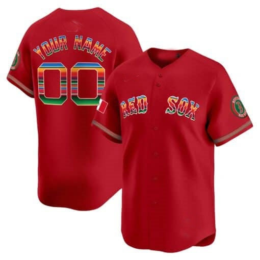 Custom Boston Red Sox Mexico Vapor Premier Limited Jersey ¨C Red Fedasgoge