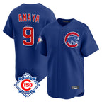 Chicago Cubs #9 Miguel Amaya Player Royal Fedasgoge 150th Anniversary Limited Home Stitched Jerseys