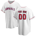 Custom Los Angeles Angels White Fedasgoge Home Replica Jersey