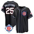 Chicago Cubs #25 Moises Ballesteros Player Black Fedasgoge Fashion Out 150th Anniversary Game Stitched Jerseys
