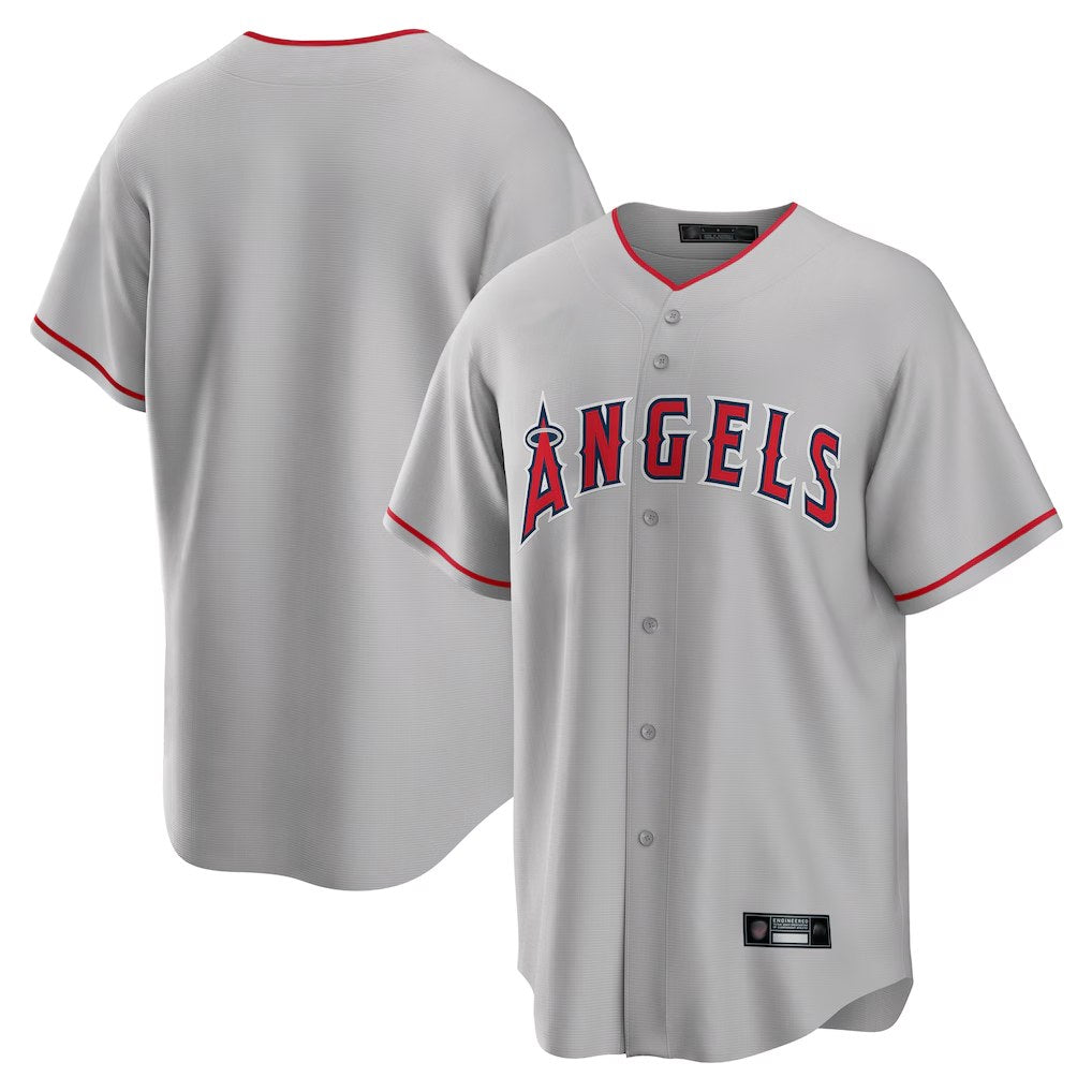 Los Angeles Angels Blank Player Gray Fedasgoge Home Game Stitched Jerseys
