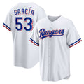 Texas Rangers #53 Adolis Garcia White Fedasgoge Home Replica Jersey