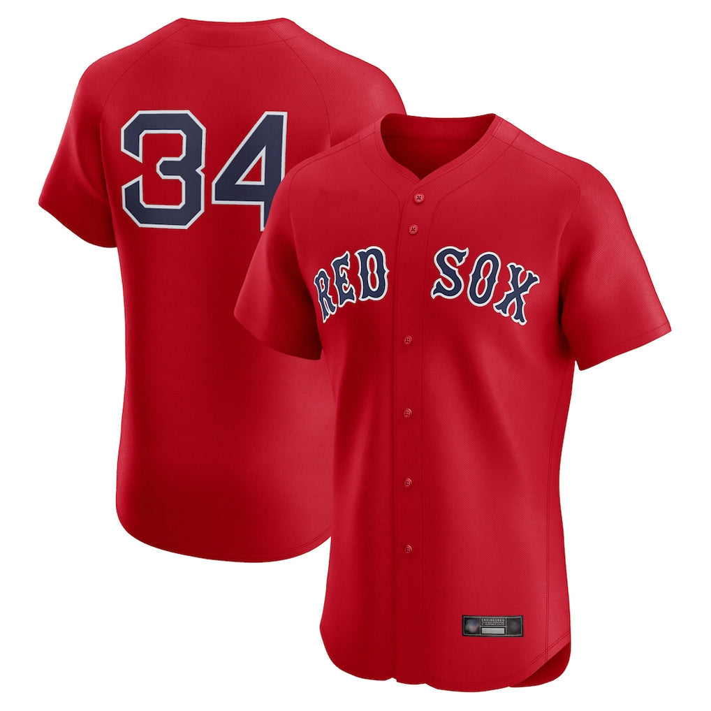 Boston Red Sox #34 David Ortiz Player Red Fedasgoge Limited Elite Home Game Stitched Jerseys1