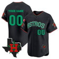 Custom Houston Astros Mexico Texas Black Fedasgoge Patch Vapor Premier Limited Jersey V3 ¨C All Stitched
