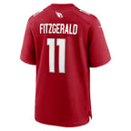 A.Cardinals #11 Larry Fitzgerald Cardinal Fedasgoge Team Retired Game Jersey